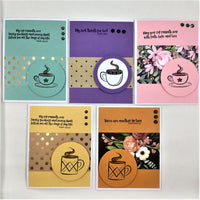 Coffee Lover Note Cards / Set of 5 / Coffee Themed Cards / Inspirational #1