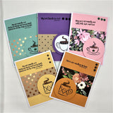 Coffee Lover Note Cards / Set of 5 / Coffee Themed Cards / Inspirational #1