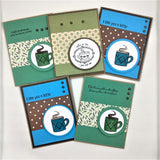 Coffee Lover Note Cards / Set of 5 / Coffee Themed Cards / Inspirational #2