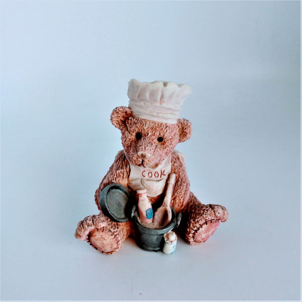 Vintage Take Me Home Teddies- Cooking Clayton Teddy Bear Figurine