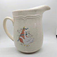 Vintage 1980  Marmalade 64 oz. Pitcher Geese Blue Ribbon