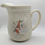 Vintage 1980  Marmalade 64 oz. Pitcher Geese Blue Ribbon