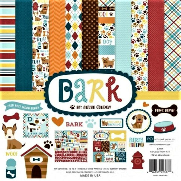 Echo Park - BARK - 12 X 12  Collection Kit All About Dogs