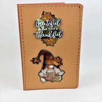 Fall/Autumn Gnomes Mini Slimline 4 Card Greeting/Note Cards Set