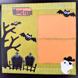 Halloween Premade Scrapbook Layout Pages Collection