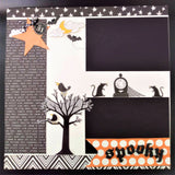 Halloween Premade Scrapbook Layout Pages Collection