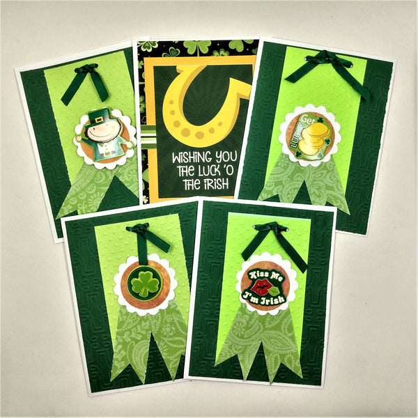 St. Patrick's Day Handmade Note Cards Set # 1