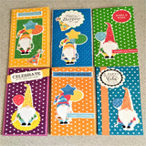 Mini Slimline Collection Of Gnomes Birthday Cards / Greeting/Notecard