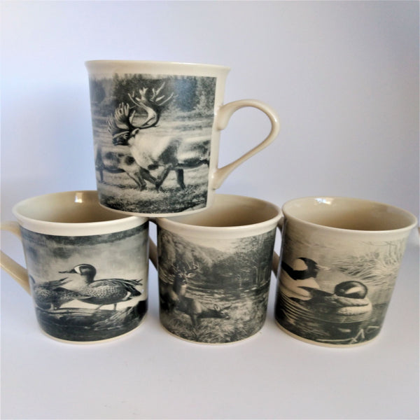 Vintage Field and Stream Set of Four Wildlife Cup/Mug by DesignPac