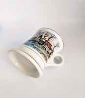 Currier and Ives Vintage Porcelain Mustache Mug "Winter in the Country"