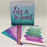 Life Is So Sweet / Blank Note Card Sets with Matching Note Card Folders