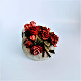 Montefiori Resin Red Rose’s Trinket Box Blue/Gray Background