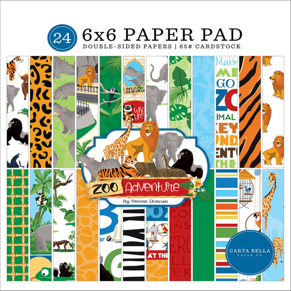 6x6 Collection Pad - Zoo Adventure - Carta Bella Paper